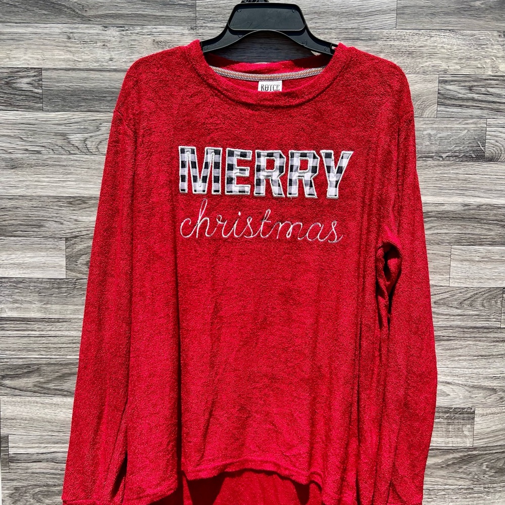 Red Long Sleeve Christmas Top